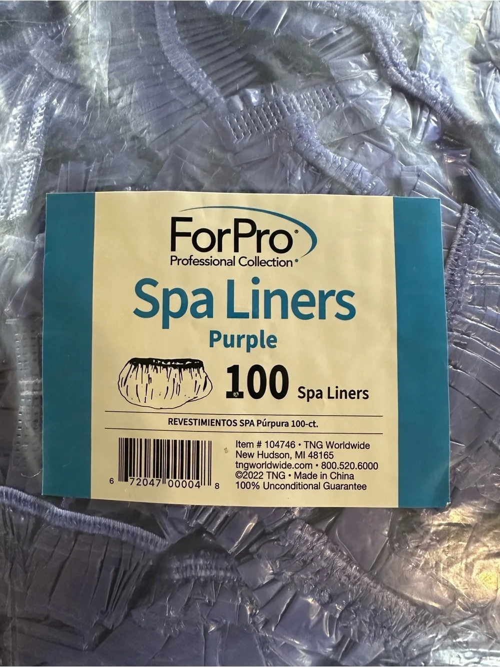 Purple Spa Liners - 100 Count